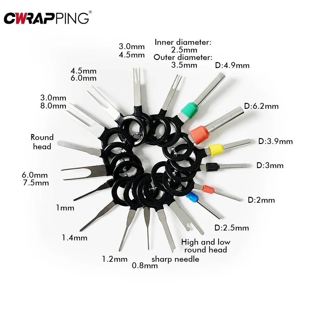 

41Pcs Car Terminal Removal Metal Repair Tool Automotive Universal Auto Wire Pin Extractor Sets Repair Car Disassembly Hand Tools