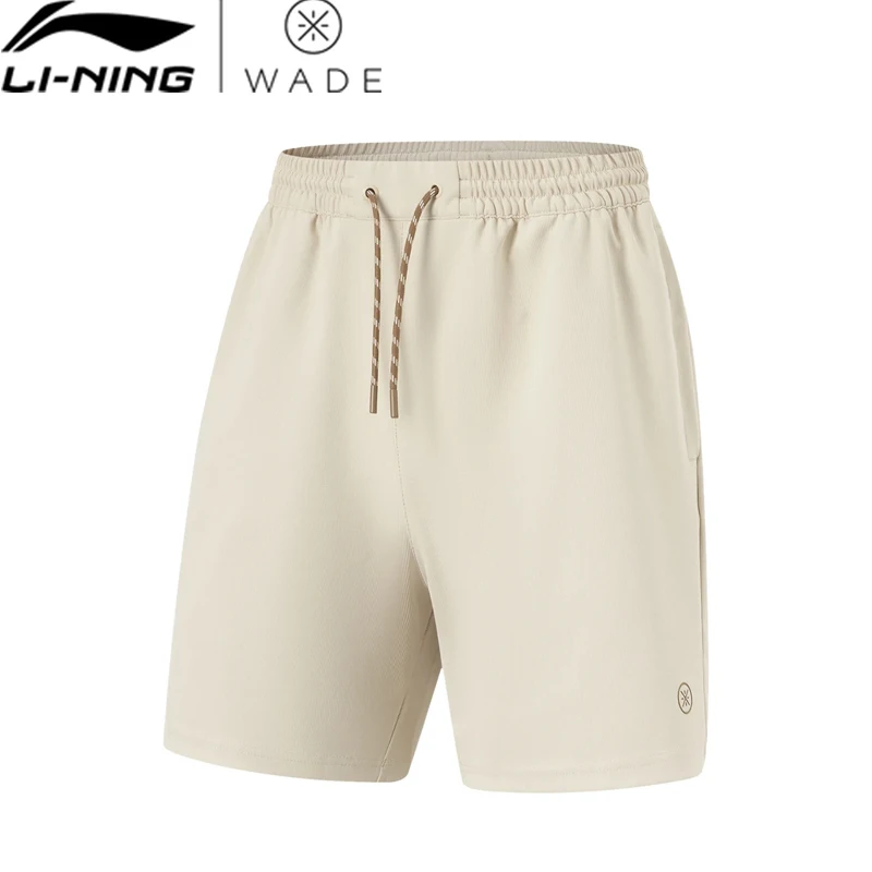 Li-Ning Men Wade Series Shorts AT._UV-50+ Breathable 75%Polyester 25%Spandex Loose Fit Stylish LiNing Knit Sport Bottoms AKYU005