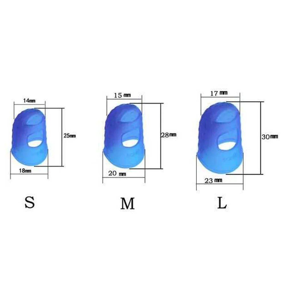 9 pcs Anti-Scalding Non-Slip Finger Tips Protection Silicone Finger Guard For Counting Sorting Filing Guitar Playing Crafting