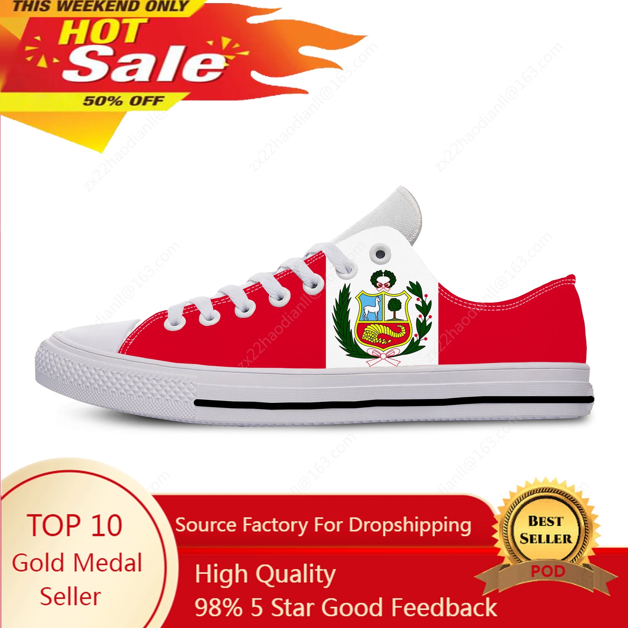 Peru Flag Low Top Sneakers Mens Womens Teenager Casual Shoes Canvas Running Shoes 3D Printed Breathable Lightweight shoe