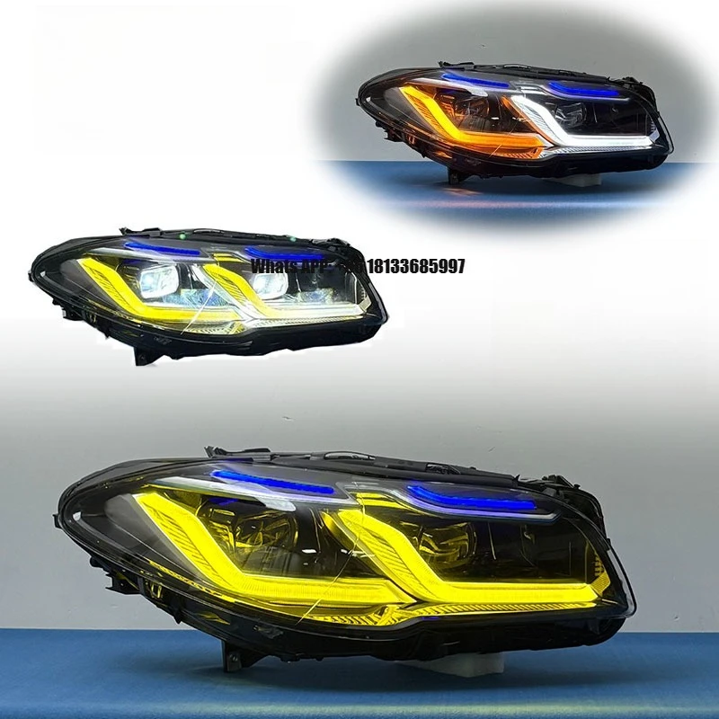 

Auto Car Parts Dual-colors Headlight Lighting System for 5 Series F10 F18 535Li Headlight 10-17 Yellow White DRL Switch