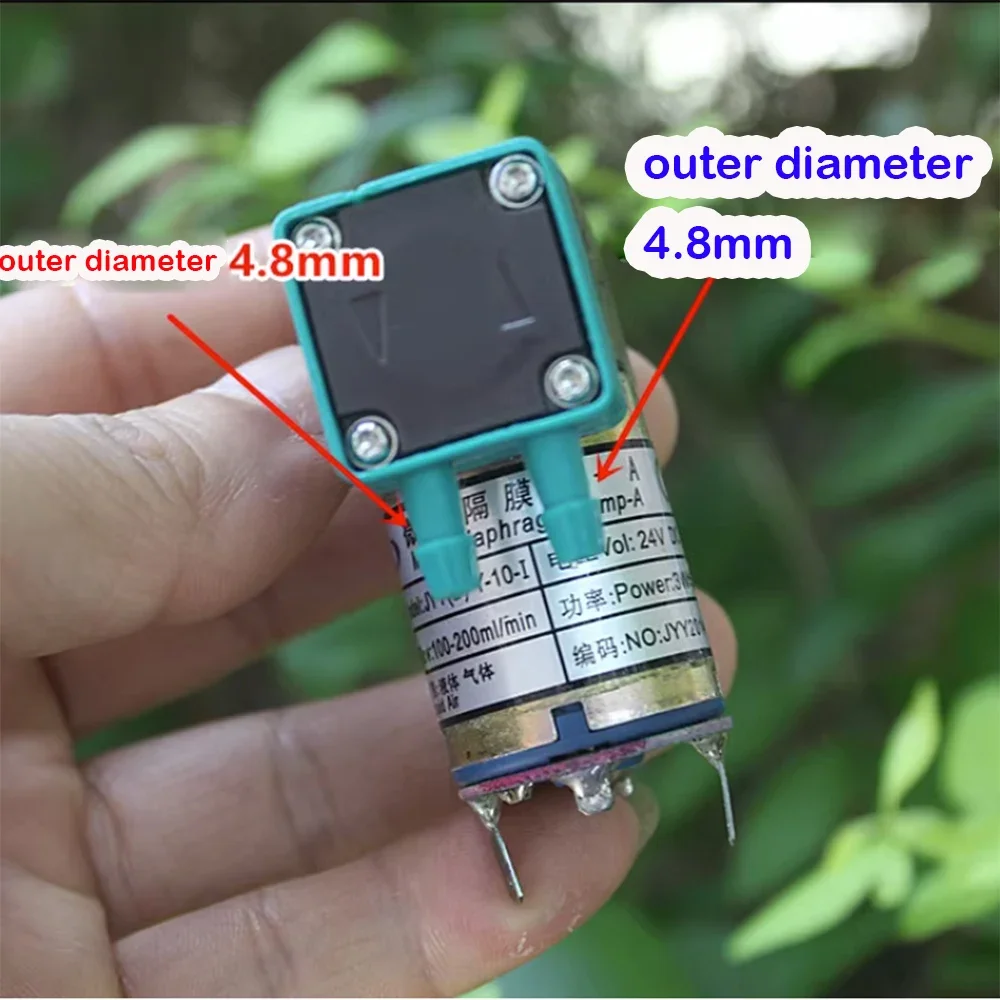 Dc 24V 3W Micro-Membraanpomp Vloeistofpomp Luchtgaspomp Oplosmiddel Printerpomp Voor Inkjetprinter