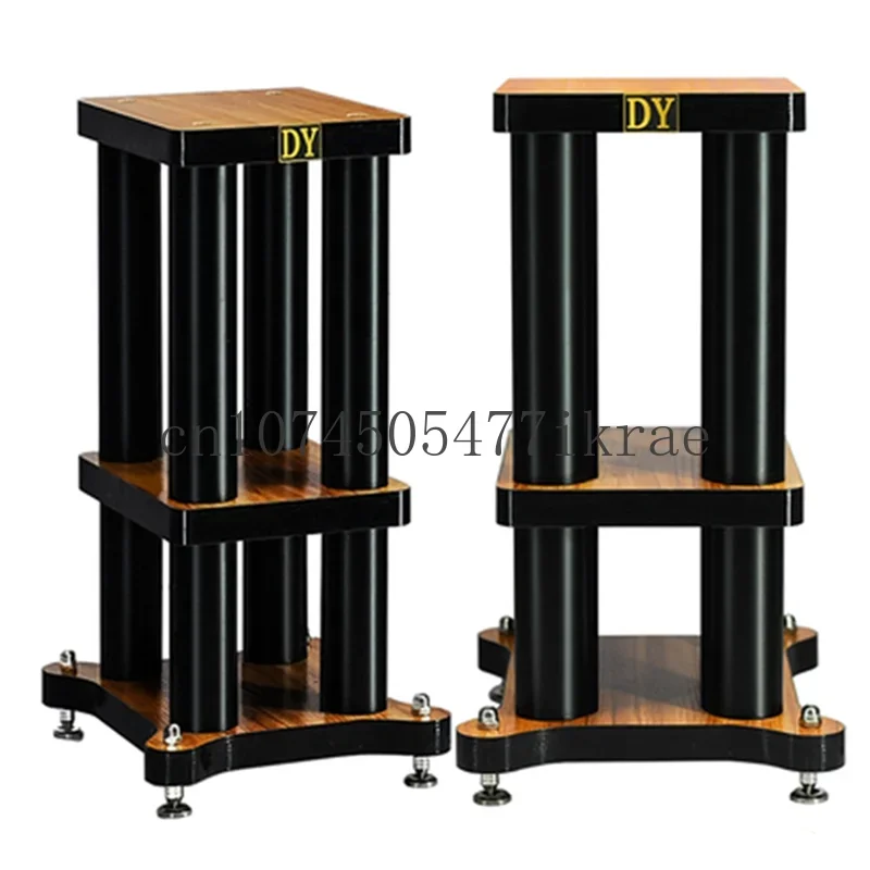 

DY-04 HiFi Shock Absorber Surround Bracket Bookshelf Speaker Stands Tray Backing Plate Metal Solid Wood Base Rack (1 Pair)