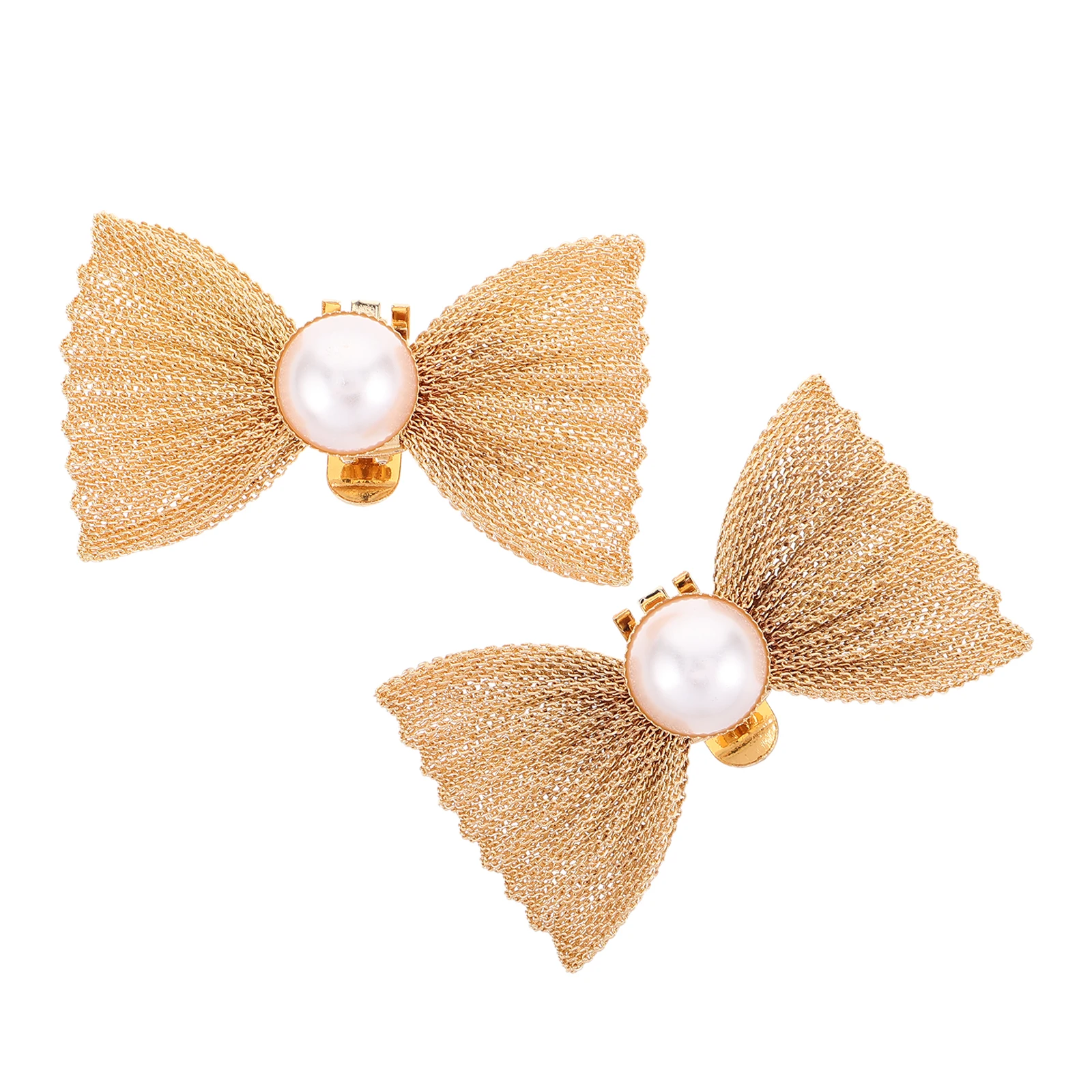 

Pearl Butterfly Shoe Buckle Decorative Clip on Jewelry Detachable Bowknot Clips