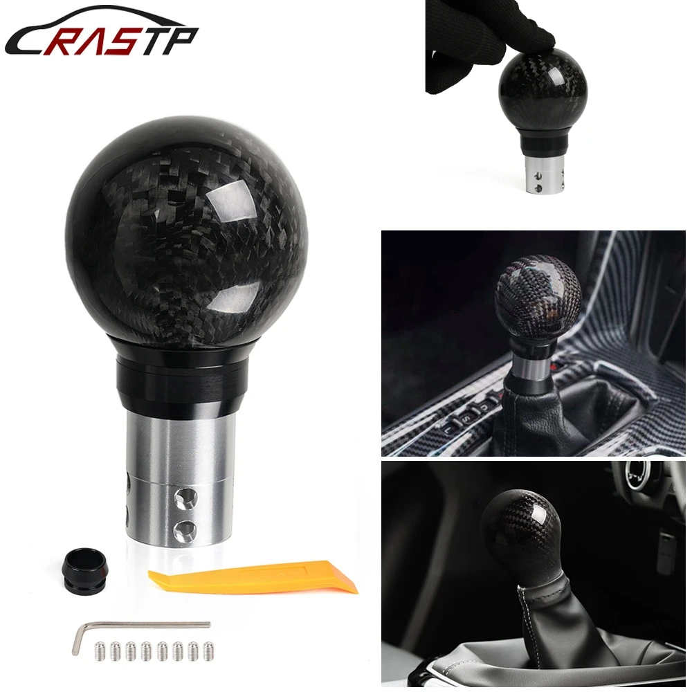 

RASTP-Carbon Fiber Automatic Gear Shift Knob Push Button Press Style for The Tenth Generation Civic Accord RS-SFN142