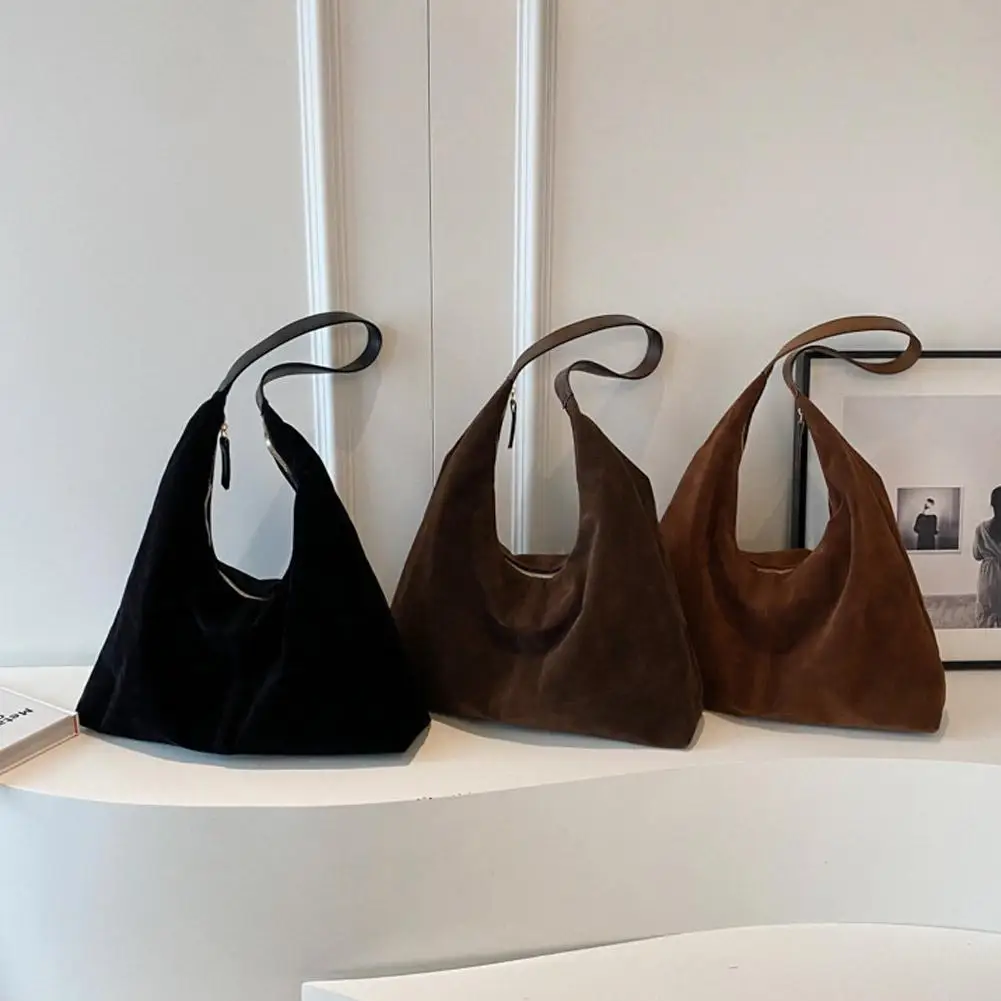2026 الخريف الجلد المدبوغ حقيبة تسوق حقيبة سعة كبيرة حقيبة كتف بسيطة وأنيقة المرأة حقيبة كتف طقم تخزين المنزل #2