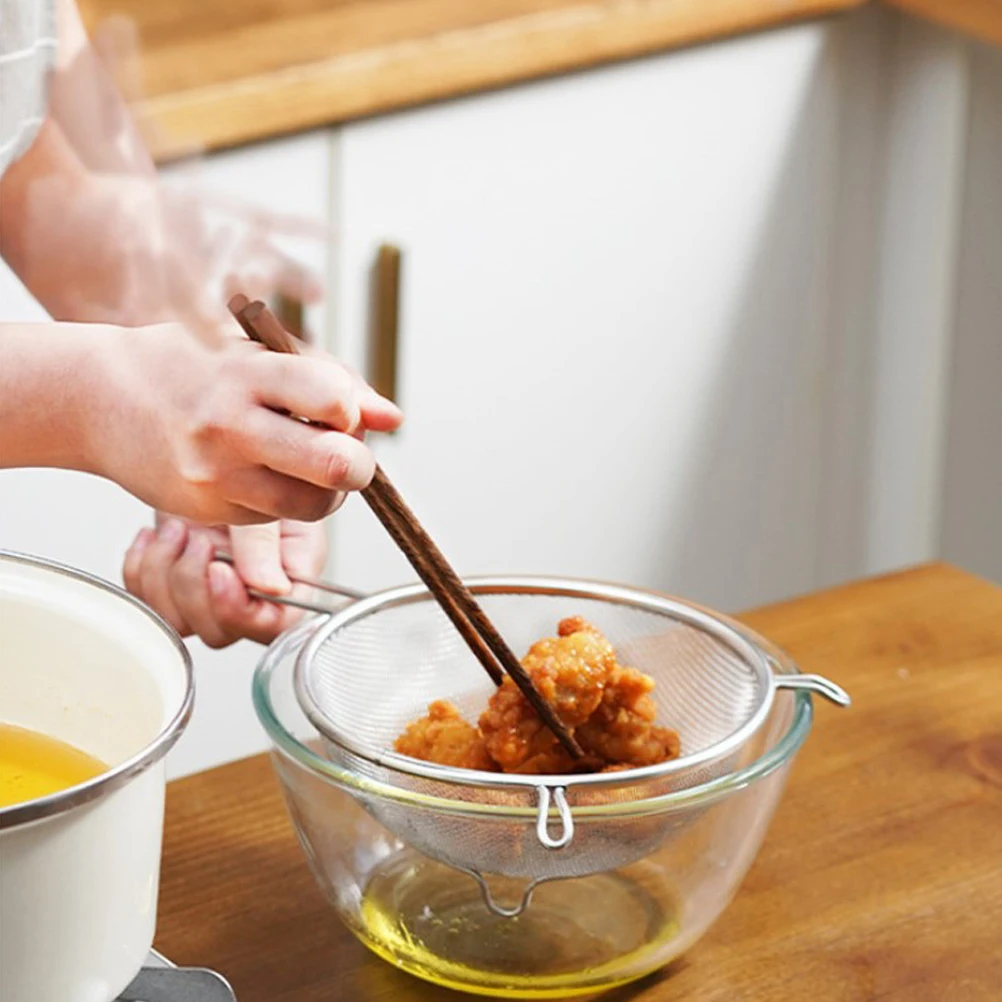 

Stainless Steel Strainer Mesh Spoon Kitchen Tool Fine Noodle Hot Pot Oil Filter Pan Strainers Home Cookware Durability