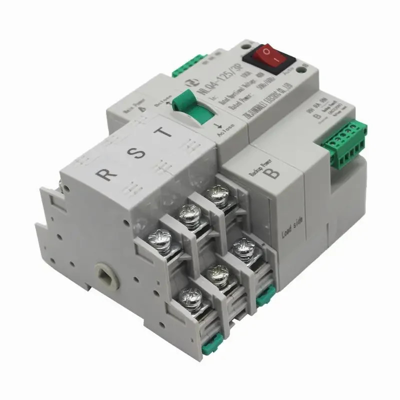 NLQ4-125/3P تحويل مستوى ملي ثانية طاقة دون انقطاع مصدر طاقة مزدوج مفتاح نقل تلقائي 100A80A63A ثلاث مراحل