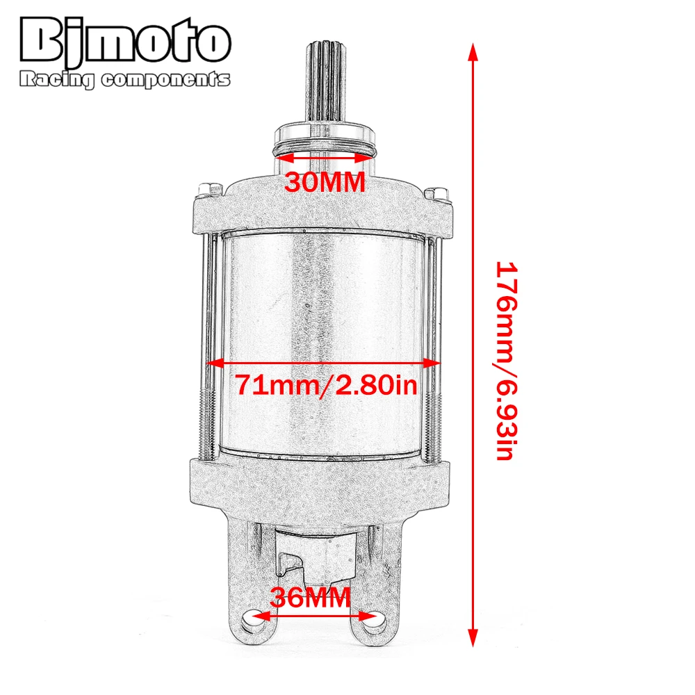 

Starter Motor For Honda TRX700 TRX700XX 2008-2009/2011 TRX 700 TRX700XX SPECIAL 2009 31200-HP6-A01