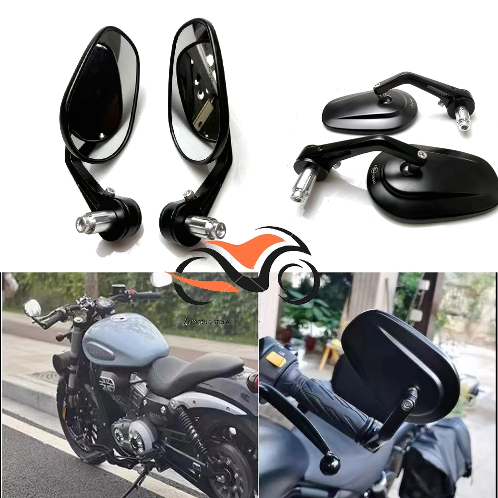 

E24 Mirror Bar End Motorcycle Rearview Mirror Universal For BMW R1250GS R1200GS For Kawasaki Z1000 Z750 For Honda CB1000R CB600F