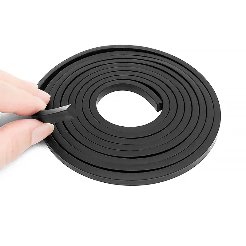 2/5M Black Solid Nitrile Rubber Seal Square Strip Insulation NBR Sealing Section Strip For Marine 4mmx6mm Oil Heat Resist