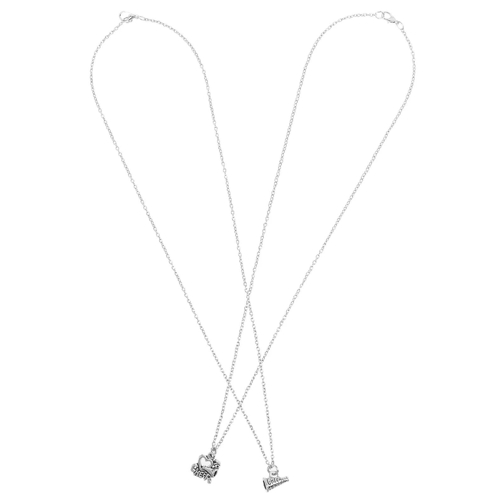 

2Pcs Cheer Necklace Set Cute Megaphone Pendant Cheerleading Jewelry for Girls Team Spirit Accessory Cheerleader Gift
