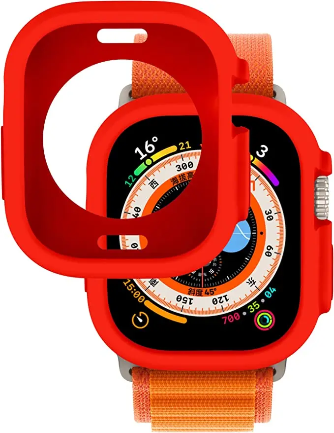 Cover For Apple Watch ultra 2 49mm 44mm 40mm 45mm 41mm 42mm 38 Accessories Silicone Bumper Protector iWatch serie SE 4 3 6 7 8 9