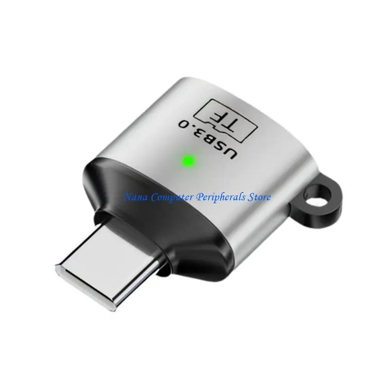 F68C Universal Metal USB C TF Memory Card Reader With USB3.0 Support Seamlessly Data Access