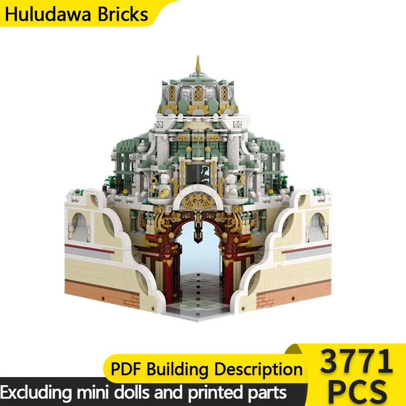 Street View Model MOC Building Bricks Shopping Arcade Inverted Corner Modular Technology Gift Holiday Assemble Children Toy Suit