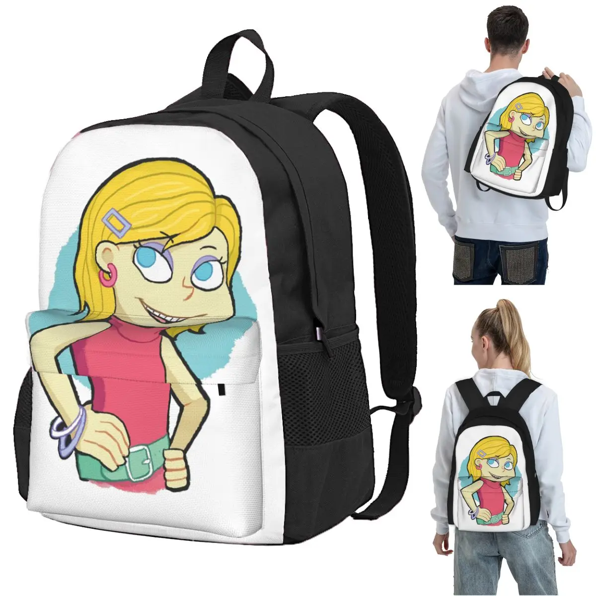 

Angelica Pickles Backpack Student BookBag Children School Bag Laptop Shoulder Bags for Boys Girls