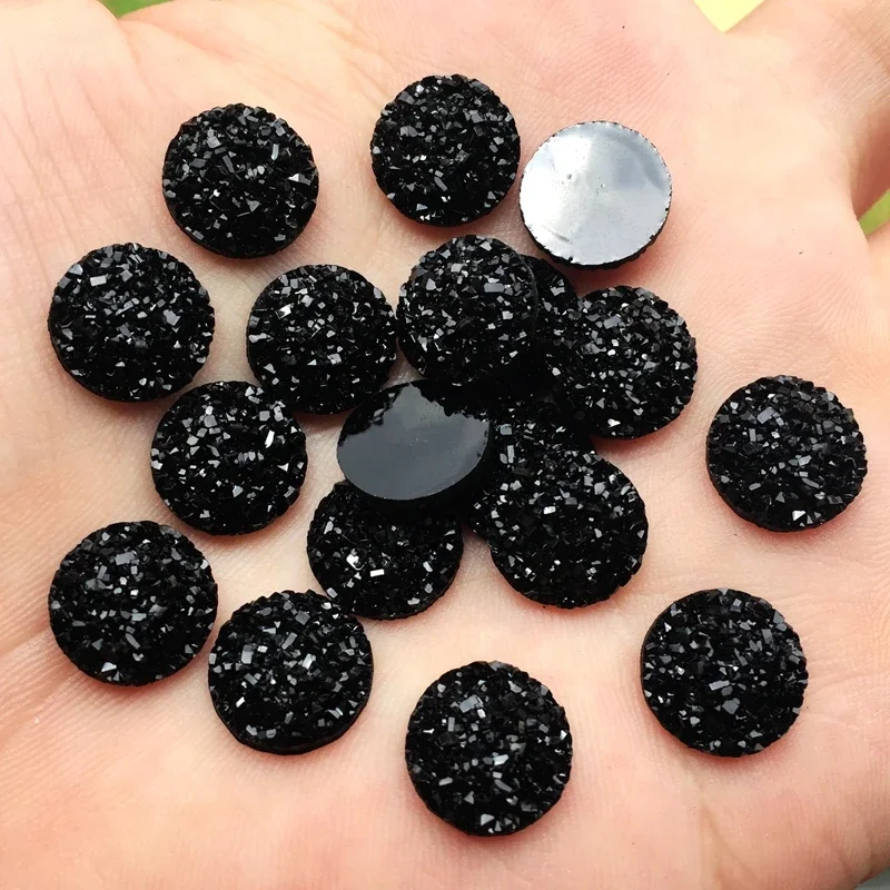 12mm New Arrival 80pcs/Lot Flatback Resin Round Stone Beads,Flatback Resin Rhinestone -E131