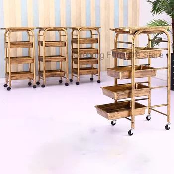 레트로 미학 카트 청소 이발사 가구 트롤리, 골드 드레싱 서랍, 미용사, 미용실 Muebles Belleza 트레이 바