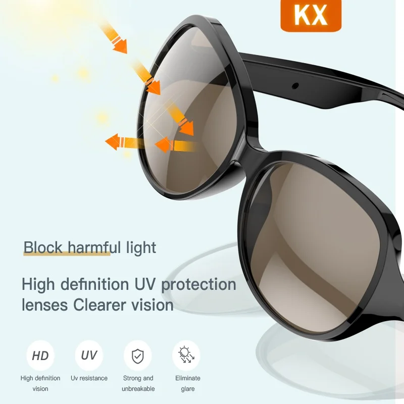 Occhiali polarizzati Stereo da uomo IPX4 impermeabili comodi da indossare cuffie Bluetooth senza fili parasole Smartglasses bicicletta eccitato