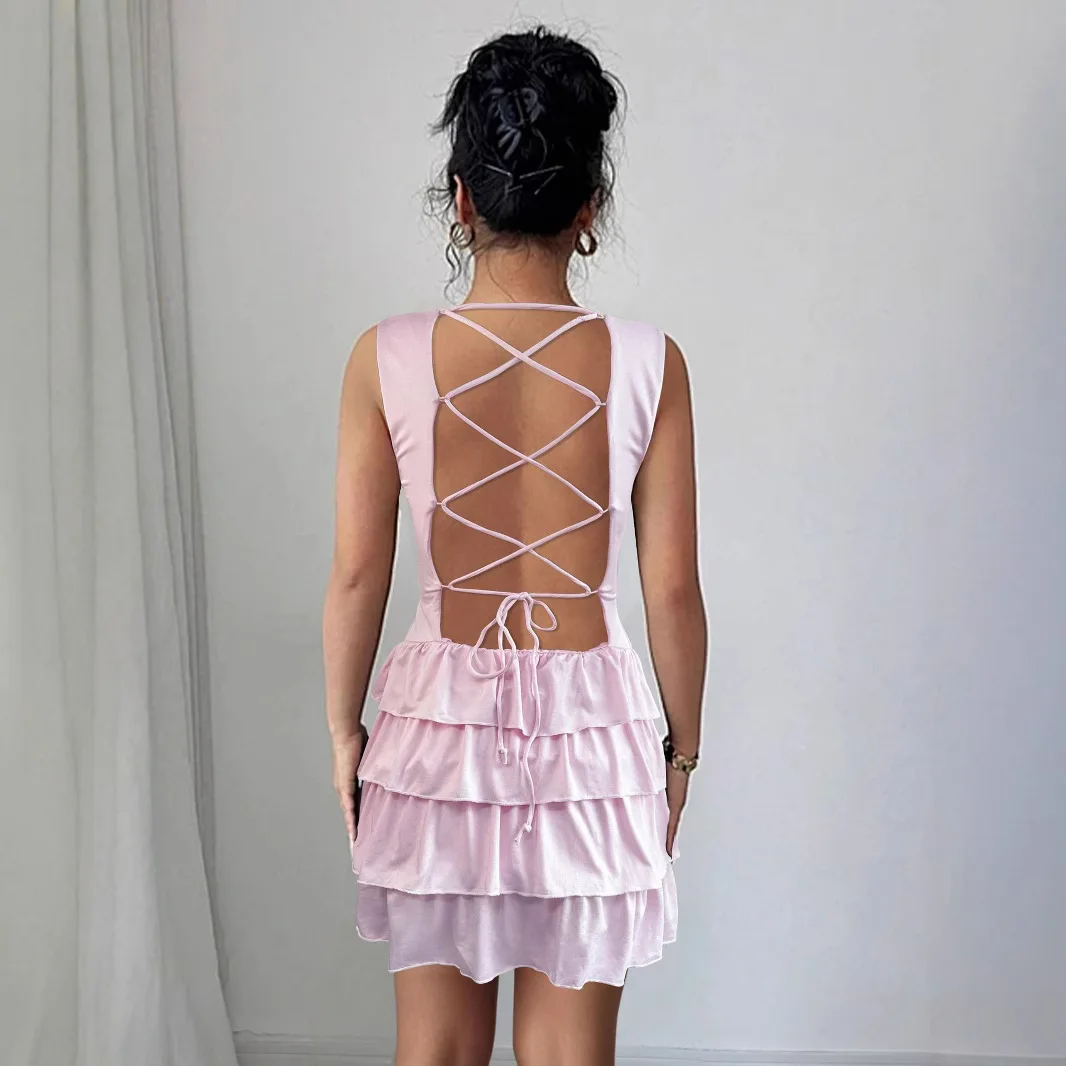 ชุดเดรสผู้หญิงสำหรับทำงาน ฤดูใบไม้ร่วง ผ้าลูกฟูก ปุ่มแป๊ก ทรงโอเวอร์ไซส์ ไหล่ตก แต่งผ้าปะติด สไตล์สตรีทแวร์ เซ็กซี่