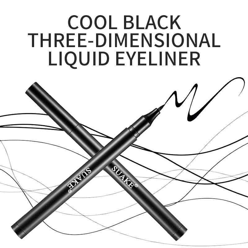 Stylo legiiner liquide imperméable à long terme, tête fine, cils non collants, ver à soie couché, crayon pour les yeux