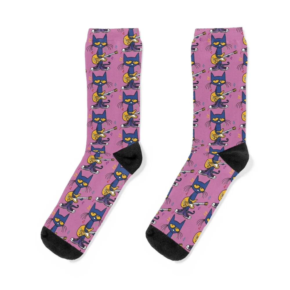 

Pete the cat purple and yellow Socks snow short hip hop Socks Woman Men's Climbing christmas gifts winter Socks Women's Men's
