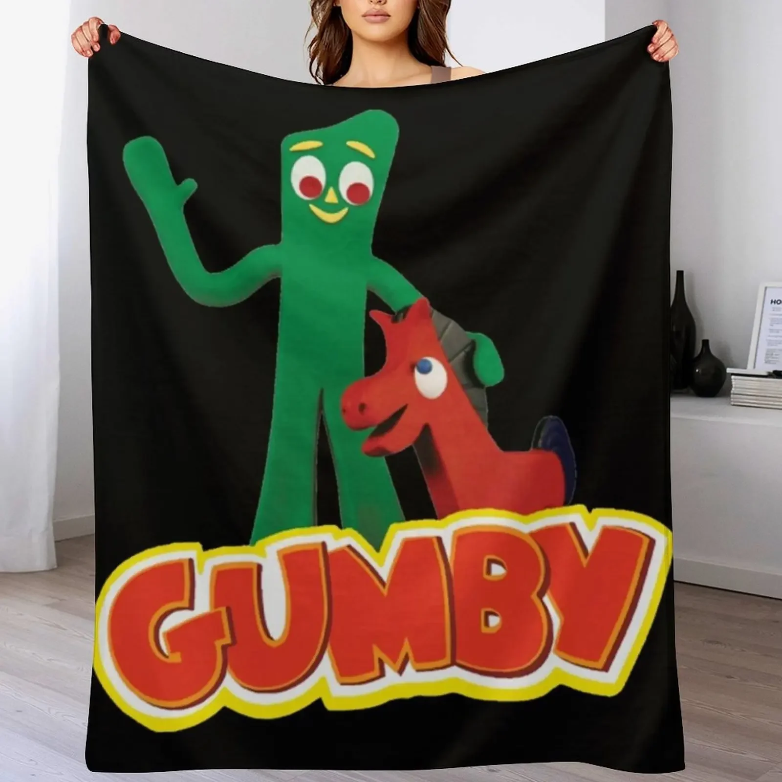 High Quality Vintage Gumby Shirt Throw Blanket Sofa Quilt Travel Blankets