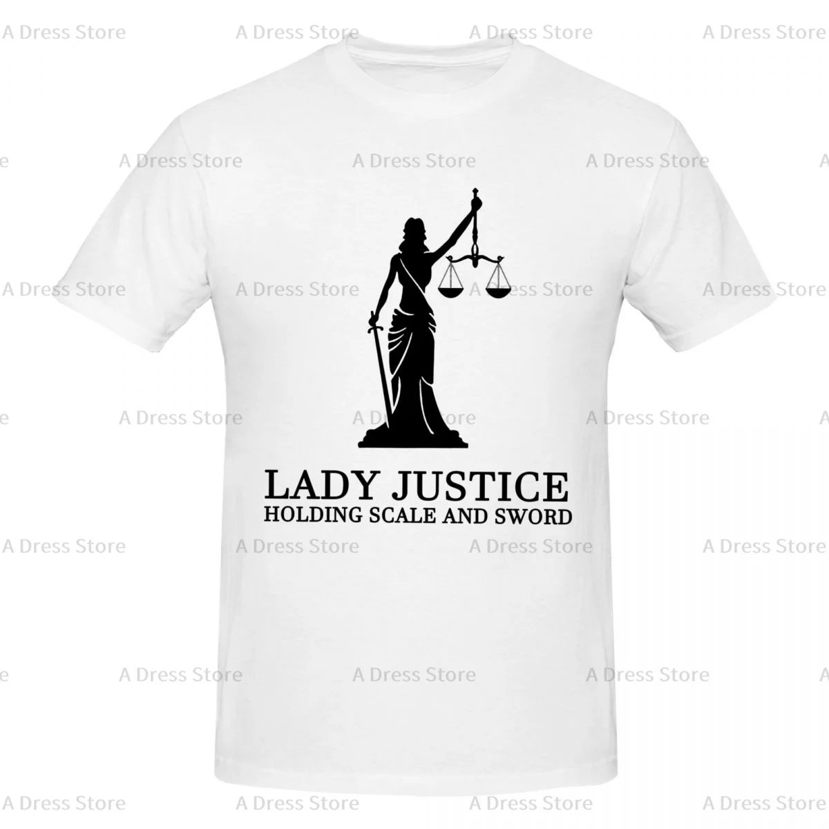 Harajuku Gold Scales Of Justice Law Logo Men's round neck T-shirt,Oversized print Tee Shirt,Casual Large Size Tshirt