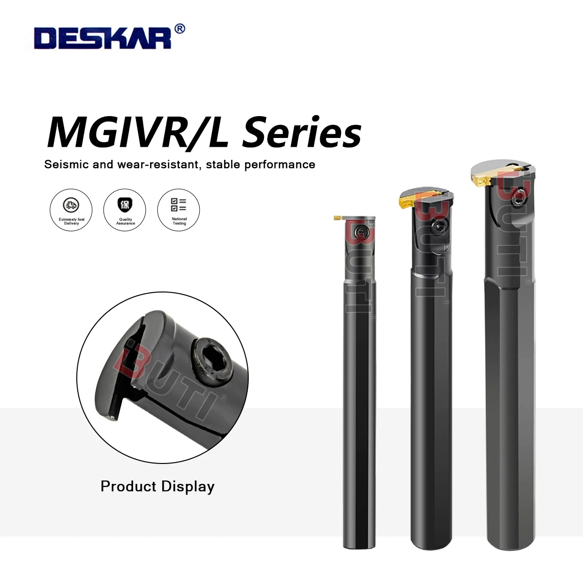 DESKAR 100% Original Grooving Tool Rod MGIVR2016-3 Inner Hole Slotted Tool Rod MGIVR/L2016 2520 2925 3125-1.5/2/2.5/3/4 Tool Rod