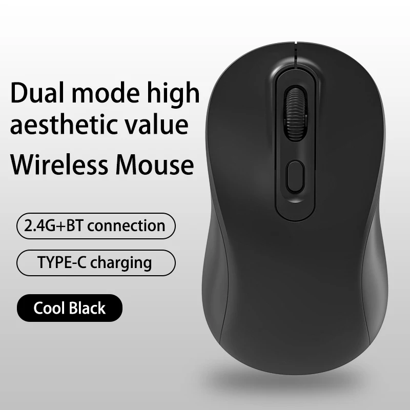 Wireless Gaming 2.4Ghz Bluetooth Mouse Dual Mode Rechargeable Type-C Mouse Silent Ergonomic Mice For PC Laptop E-Sports Gamer
