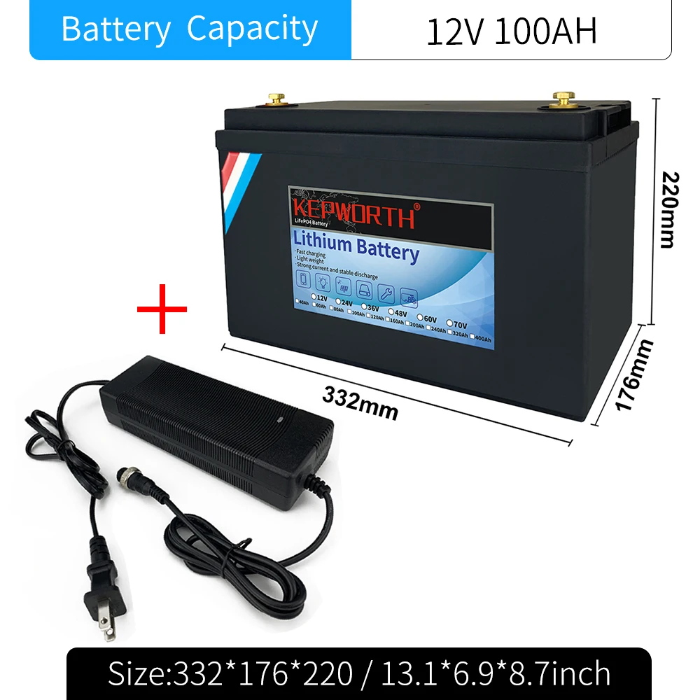 Tijdelijke verkoop op EU-voorraad 12V 100Ah 300Ah LiFePO4-opslagbatterij voor campers, golfkar, off-road off-grid zonne-energie - afbeelding 2