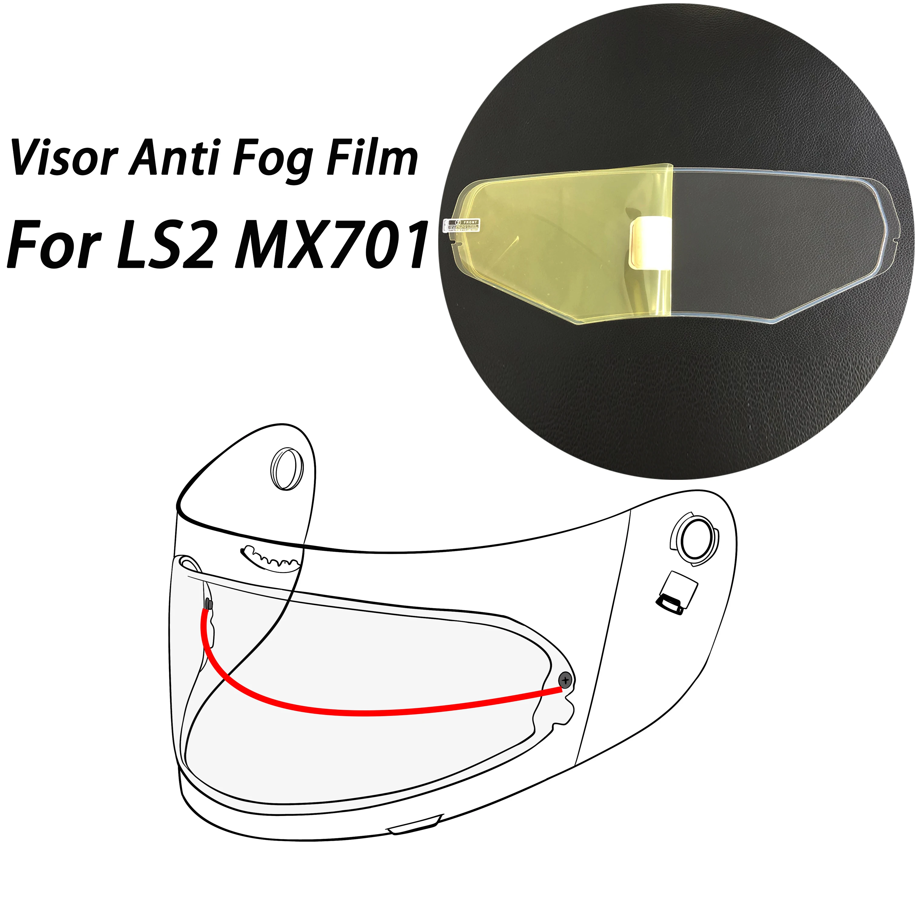 

Motorcycle Helmet Visor Anti Fog Film MX701 Visor Helmets Lens Film For LS2 MX701
