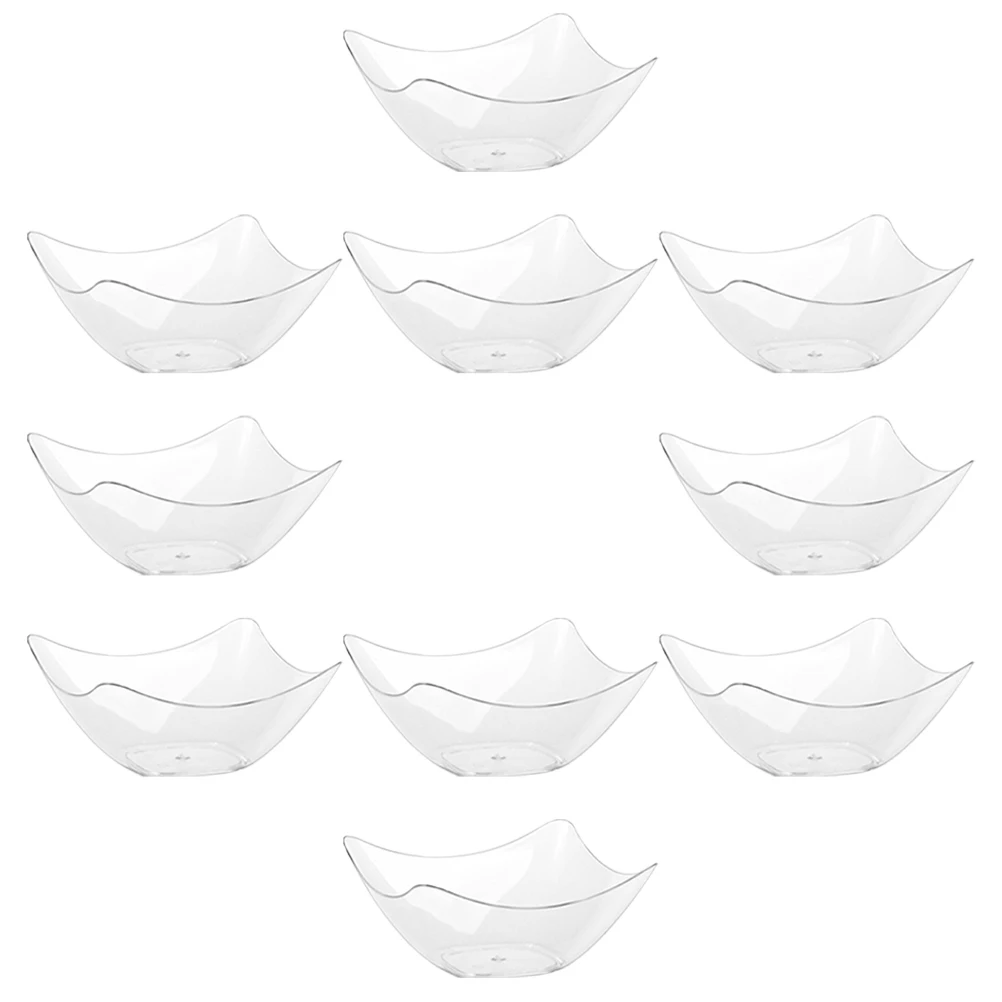 

48pcs Dessert Bowl Transparent Fruit Serving Bowls Ice Cream Trifle Kitchen Bar Accessories High Grade Non Tableware Set