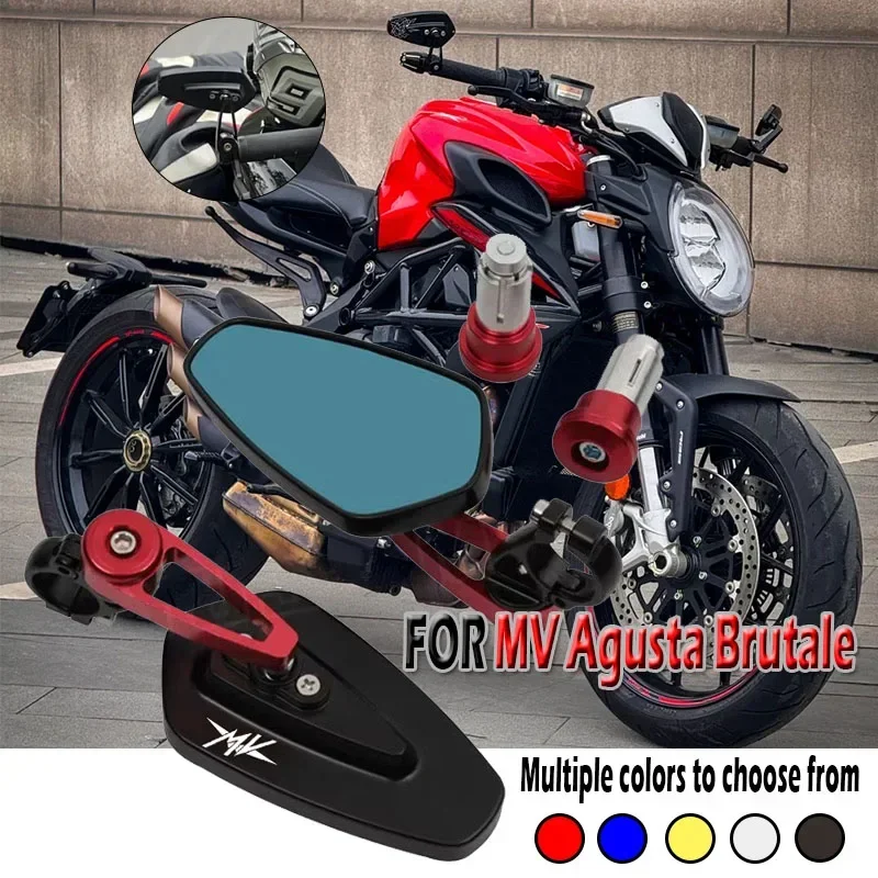 Suitable for MV Agusta Brutale 675 750 800 910 920 989 1078 1090 RR S Motorcycle 22mm 7/8' Grip Handle End Rearview Mirror
