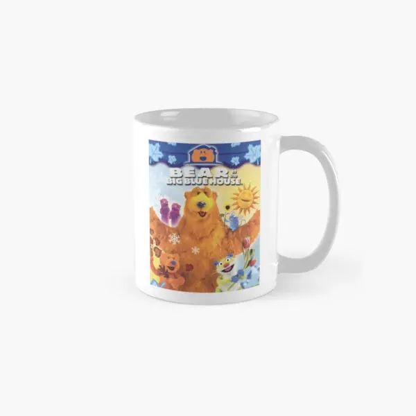 Bear In The Big Blue House Classic  Mug Printed Gifts Coffee Tea Handle Round Cup Drinkware Simple Design Image Picture Photo