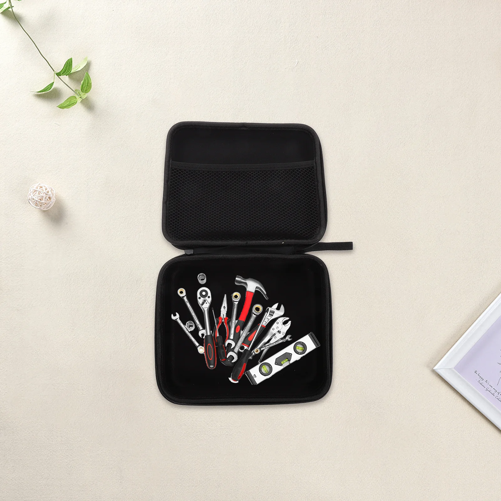 حقيبة تخزين منفاخ متعددة الأغراض مصنوعة من مادة إيفا بتصميم مدمج لإطارات السيارات وحامل أدوات المضخة الكهربائية وحل السفر #5