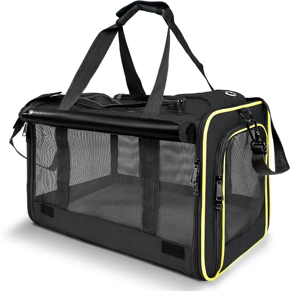 

Cat Carriers for Large Cats 20 lbs+, Small Dog, 2 Kitty Travel Bag, Medium Big Cats Puppy 15 Pounds, Outside Cat Carrier Large
