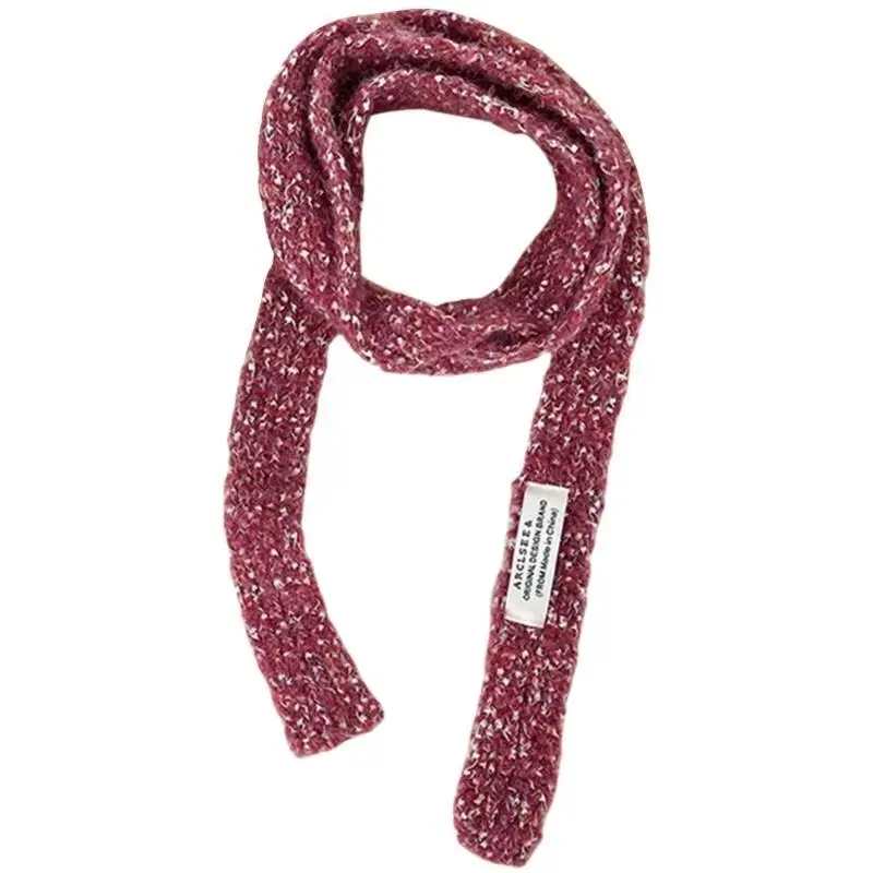 

39BB Women Skinny Scarf Thin Choker Knit Belt Long Tie Scarf Bag Handle Wrap