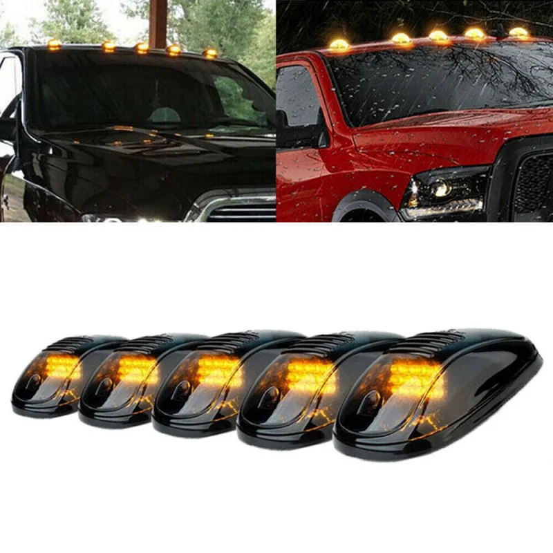 

SAAR 5-Pack Truck/SUV Smoked Lens Roof Full Amber LED Driving Parking Cabin Lights