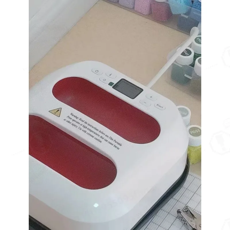Portable Handheld Mini Heat Press Thermal Transfer Machine for T-Shirt Hat Clothes DIY Pattern Printing