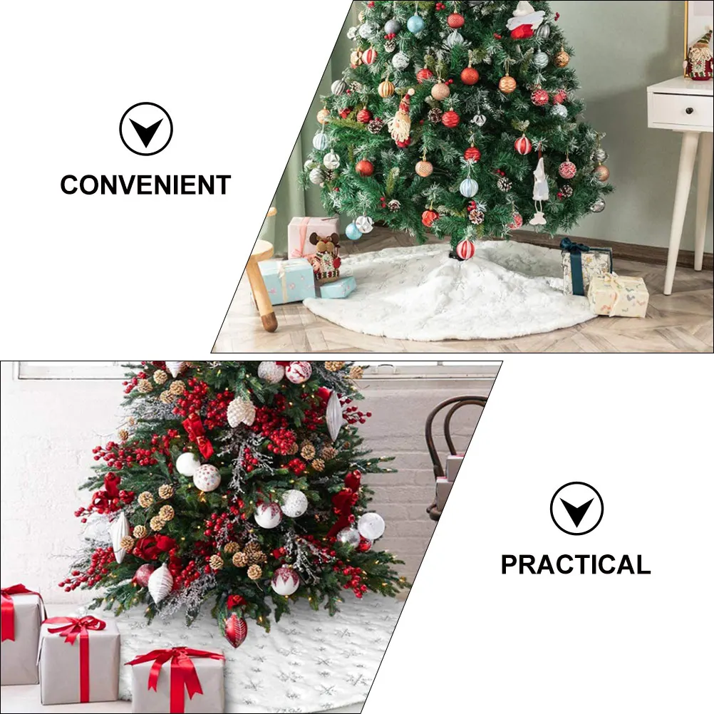 

Christmas Skirt Holiday Decoration Festive Xmas Tree Apron Decorative Tree Bottom Mat Party Supplies Easy Carry Fit All Sizes