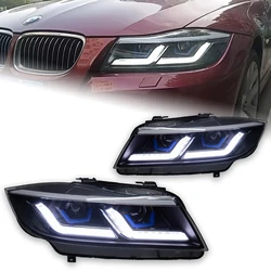 AKD Car Styling LED Head Lamp for BMW 3 Series E90 Headlights 2005-2012 Snake Eye /Double L Style   LED Headlight DRL Hid Bi Xenon Beam Accessories