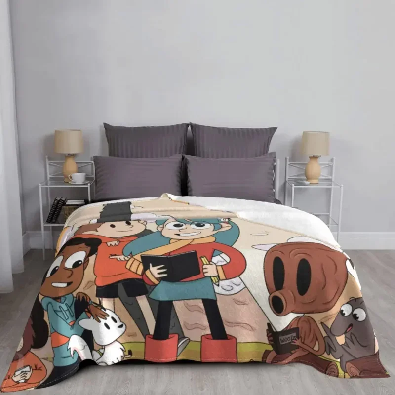 Hilda Frida David Cartoon Serials Blanket Flannel Decoration Cute Portable Home Bedspread