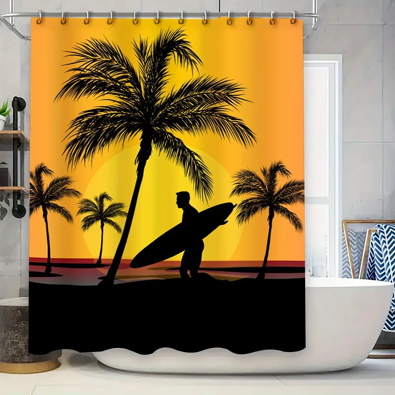 

Floral Print Shower Curtain Bathroom Decor Waterproof Home Decoration Yellow Flower Pattern HX0123456789101112131415161718192021