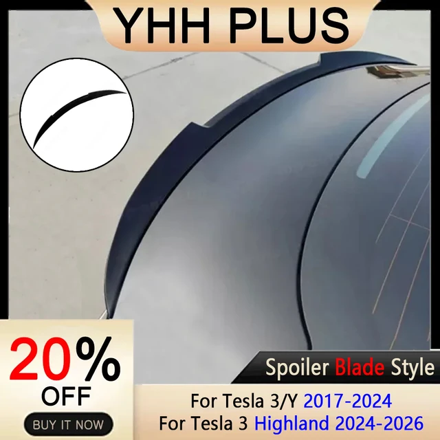 Spoiler tylnych drzwi skrzydło bagażnika ABS włókno węglowe wygląd dla Tesla Model 3/Y 20-25 akcesoria Model3 Highland 2024 Auto Parts