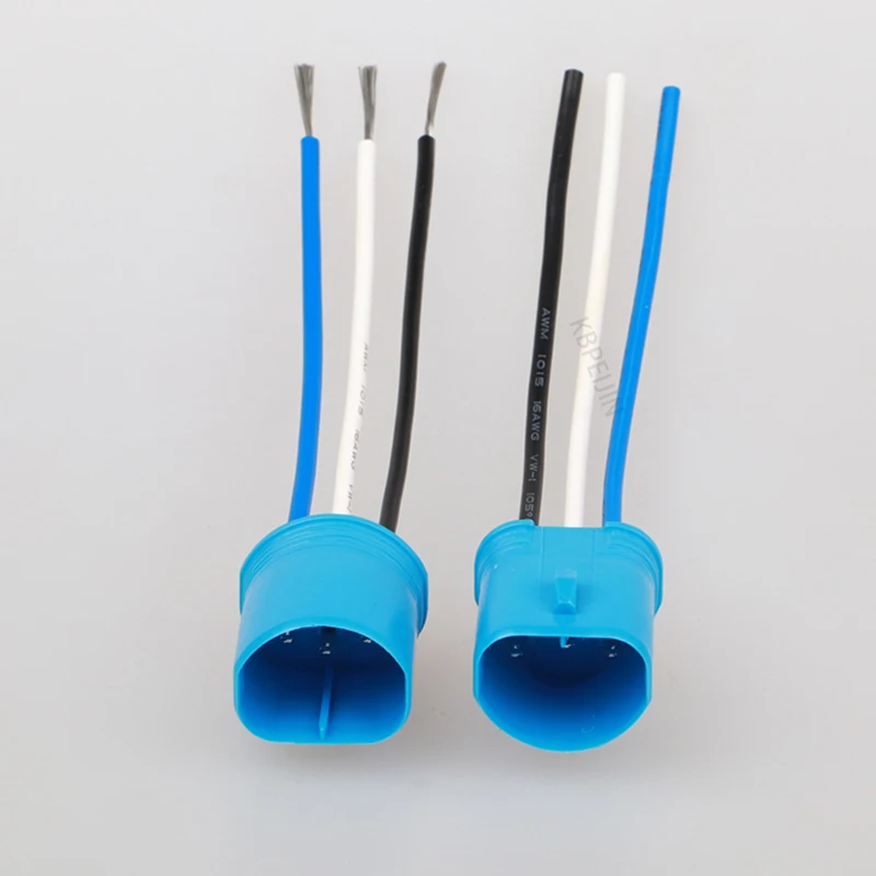 2Pcs 9004 HB1 9007 HB5 Male Socket Bulb Adapter Plastic 3Pins For Car Light Plug Connector Accessories