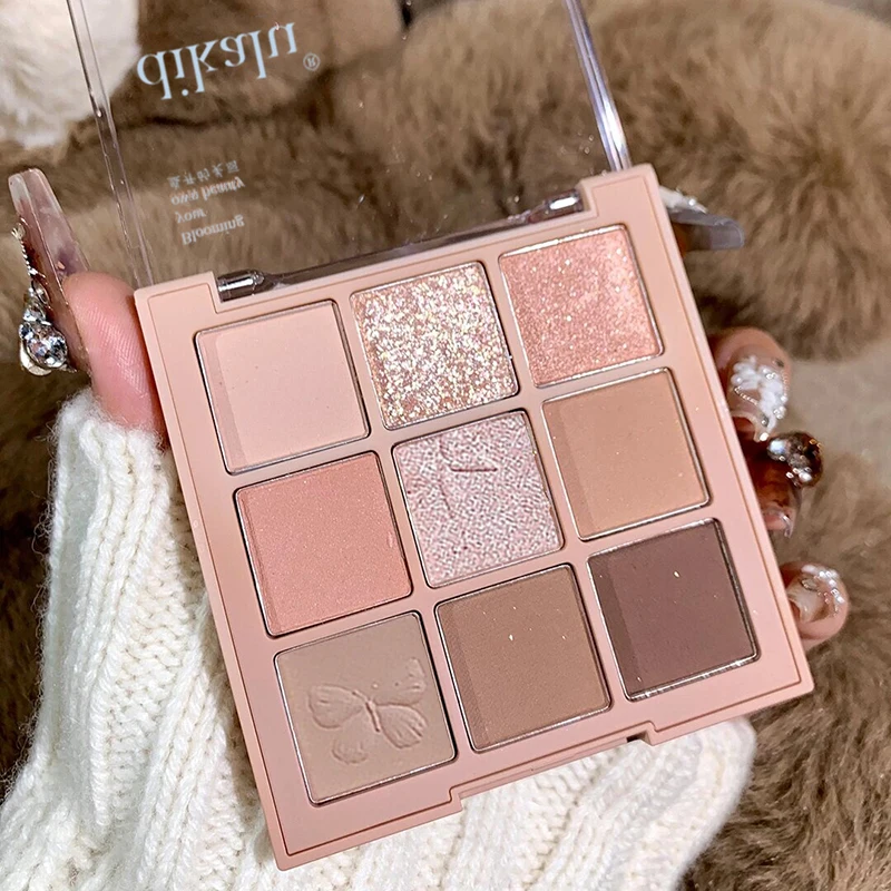 DIKALU Light Face Pure sensuale Eyeshadow Tray 24 # FIG Nine-Color Milk Tea Pearl Matte Everyday Oat Latte