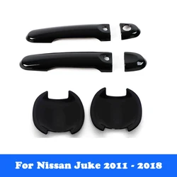 Black Color Door Handle Cover Bowl Trim Without With Smart Hole 2011 2012-2016 2017 2018 For Nissan Juke Car Styling Accessories