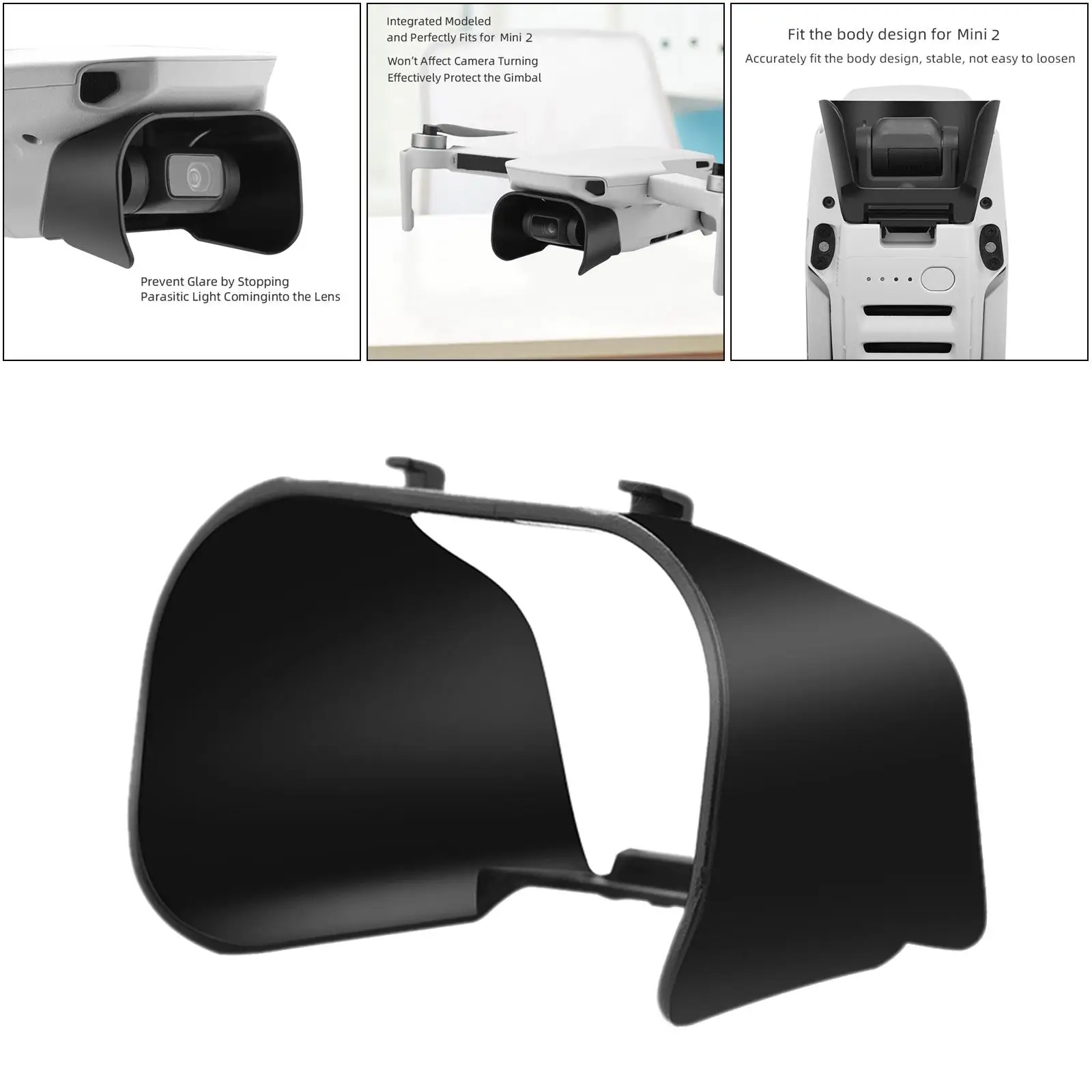 Lens Hood Gimbal Protective Shade Cover for DJI / 2 DroneBlack