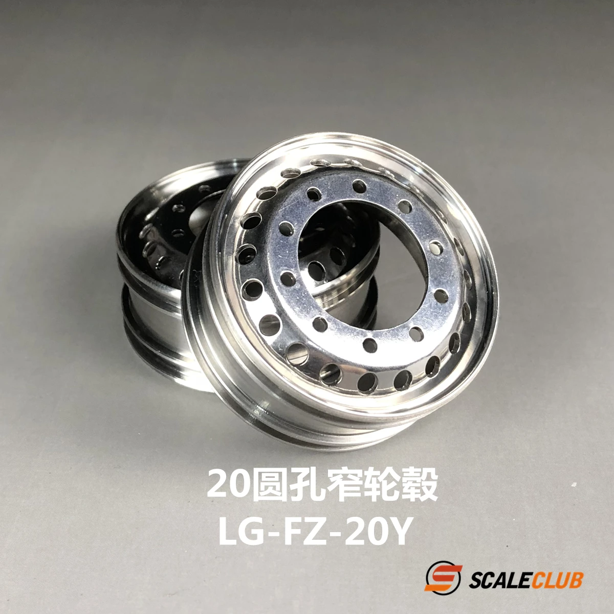 Scaleclub  1/14 Tractor Mud Head Universal Upgrade Metal Hub 20 Round Hole Hub  For Tamiya  Lesu For Scania Man Volvo Car Parts